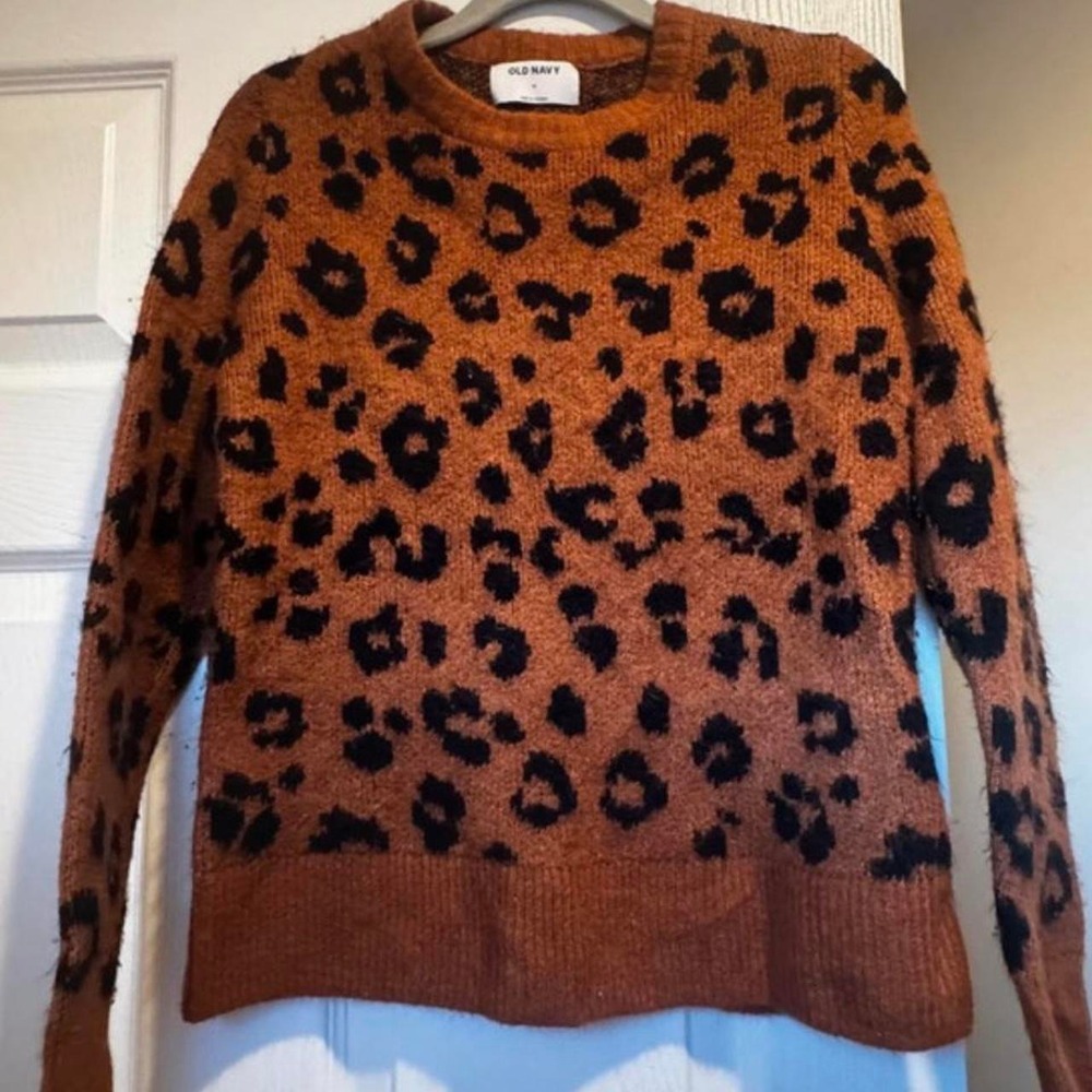 Old Navy brown leopard print sweater Size XS